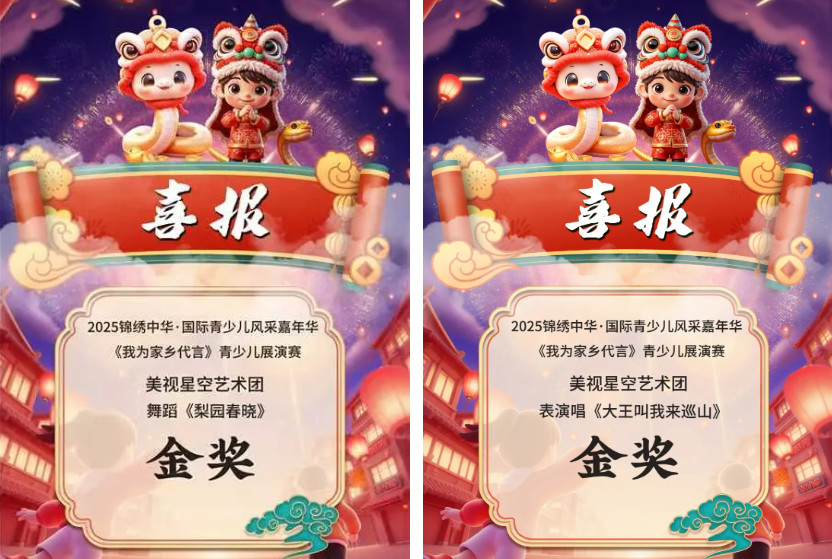  美視星空藝術(shù)團斬獲雙金獎丨榮耀綻放，逐夢前行 